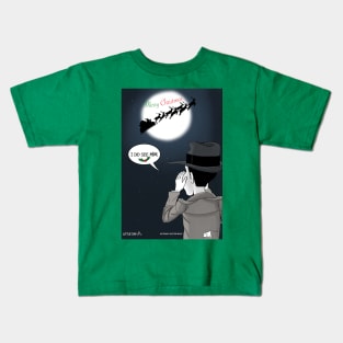 Little Ian Sees Santa Kids T-Shirt